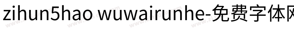 zihun5hao wuwairunhe字体转换